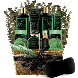 Lovery Eucalyptus Spearmint Spa Gift Basket 17pc Luxury Aromatherapy
